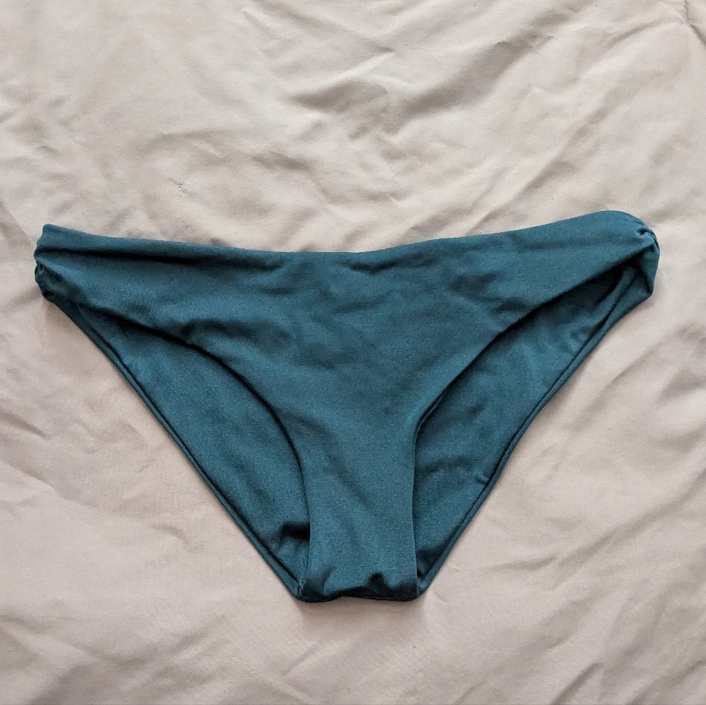 Tori Praver bikini bottoms green low rise